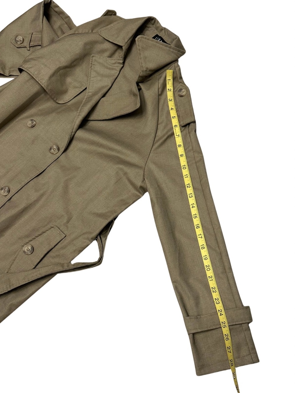 Lioness Trench Coat Medium Taupe Belted Double Breasted Maxi Lightweight NWOT - Picture 10 of 12